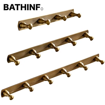 BATHINF SUS304 Крючок для полотенец из нержавеющей стали, подвеска для ванной комнаты, аксессуары для ванной комнаты, латунь