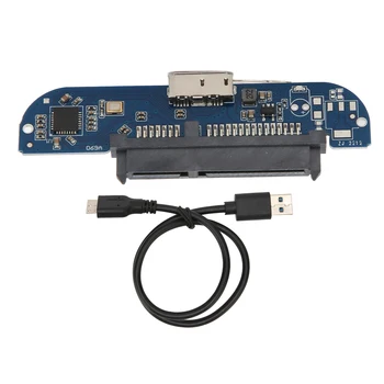 USB3.0-SATA 2,5-дюймовый адаптер для жесткого диска SSD 5 Гбит/с Подключи и играй Кабель SATA-USB со светодиодными индикаторами состояния Подходит для Windows для Linux