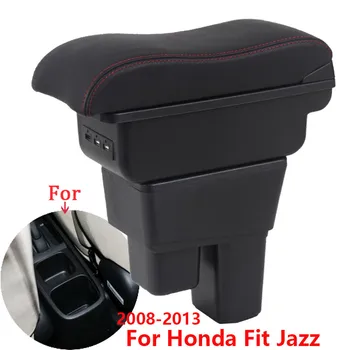 Для Honda Jazz Подлокотник коробка для Honda Fit Jazz 2 автомобильный подлокотник 2008-2013 2009 2010 2011 2012 Ящик для хранения подлокотников Автомобильные аксессуары