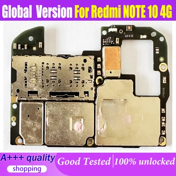 Для Redmi NOTE 10 4G Материнская плата разблокирована Логическая плата Оригинальная материнская плата глобальной версии для Redmi NOTE 10 4G с полноценными чипами