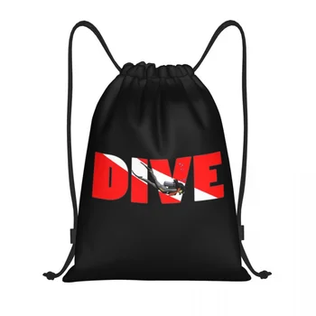 Изготовленный на заказ флаг для подводного плавания и рюкзак на шнурке для дайверов, сумки для женщин и мужчин, легкие сумки для любителей дайвинга, спортивные сумки для йоги