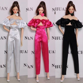 Комплект одежды + цветочное ожерелье/ топ + брюки + ожерелье/ 30 см кукольная одежда модный костюм наряд для 1/6 Xinyi FR ST Куклы Барби