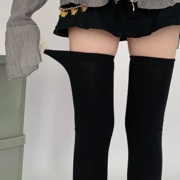 Летние Ультратонкие нейлоновые длинные носки, чулки, Прозрачные чулки до бедра в японском стиле, женские носки до колена в стиле Лолиты для девочек