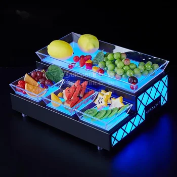 Люминесцентная фруктовая тарелка Bar Ktv, специальная Креативная Светодиодная подставка для торта и фруктов для ночного клуба, светящаяся тарелка для сухофруктов