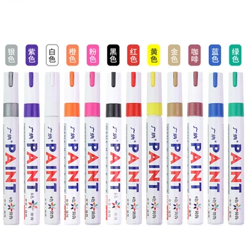 Многоцветный маркер, спиртовая краска, Маслянистые водонепроницаемые ручки для рисования шин, граффити, Перманентная ручка для ткани, дерева, кожи, маркер