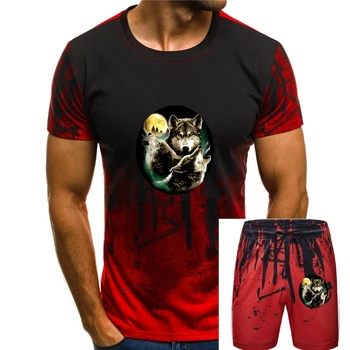 Мужская футболка Wolves Horde Wolf Moon Xs-3Xl, модная футболка в классическом стиле