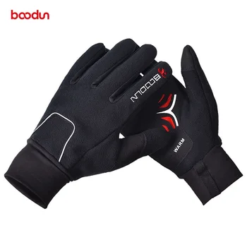 Мужские и женские велосипедные перчатки для верховой езды со светоотражающим сенсорным экраном, утолщенные на весь палец.