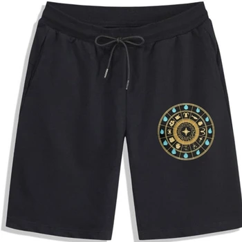 Мужские хлопковые винтажные джинсовые шорты Saint Seiya Clock с круглым вырезом, аниме-шорты Knights of the Zodiac, шорты с принтом