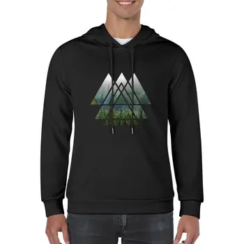 Новые треугольники сакральной геометрии - толстовка с капюшоном Misty Forest мужская уличная одежда с капюшоном