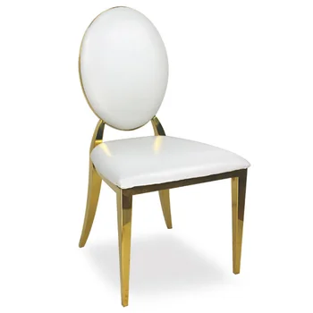 Обеденные стулья из нержавеющей стали с гальваническим покрытием из титана, золотого и серебряного цвета, свадебный ресторан, активная вечеринка