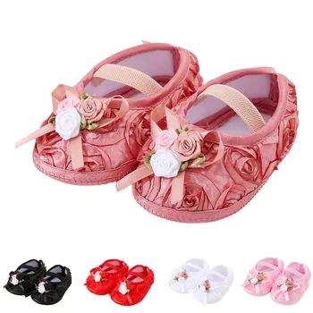 Обувь для новорожденных девочек, первые ходунки, кружевная обувь с цветочным рисунком для новорожденных, обувь принцессы для малышей, обувь для девочек, обувь для крещения, обувь для вечеринки