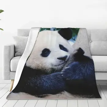 Одеяло FuBao Panda Fu Bao из мягкой плюшевой фланели и флиса для удобного ухода за машиной путешествий кемпинга