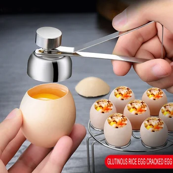 Открывалка для яиц из нержавеющей стали 304, резак для яичной скорлупы, безопасный и простой в уходе ручной инструмент для приготовления супа, бытовые кухонные принадлежности