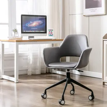 Офисные стулья из скандинавской ткани Офисная мебель Мягкая подушка Рабочий стол Стул Простой Регулируемый подъем Поворотные компьютерные стулья для спальни