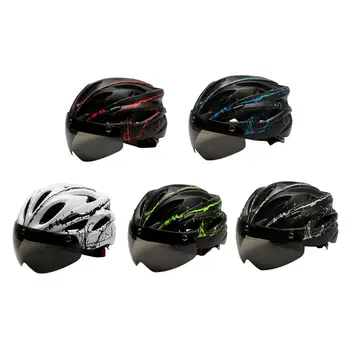 Сверхлегкий велосипедный шлем со съемными защитными очками, козырек для велосипеда, защитная шляпа для велосипеда.