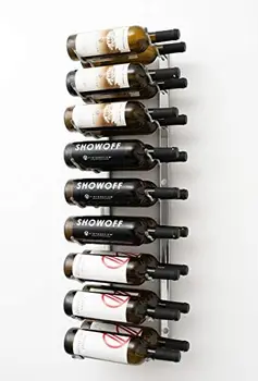 Серия Wine 3 - Вино одинарной глубины, с металлическим креплением - Современное, легкодоступное хранилище для вина - Компактное хранилище для вина на 9 бутылок