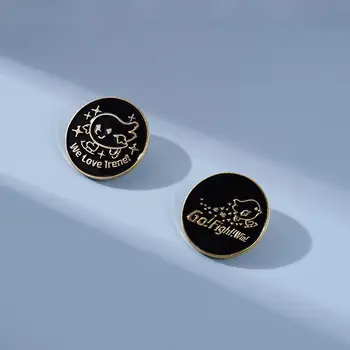 Эмалированные булавки для фигурного катания на заказ Черные броши, Значки на лацканах Hanyu Yuzuru Простой ювелирный подарок для друзей-фанатов