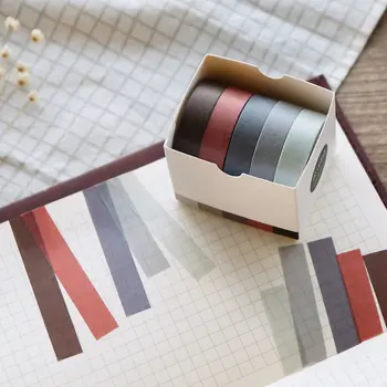 Японский однотонный набор специальной бумажной ленты в стиле руководства, Маркерное оформление, Красочные наклейки с расписанием и записью